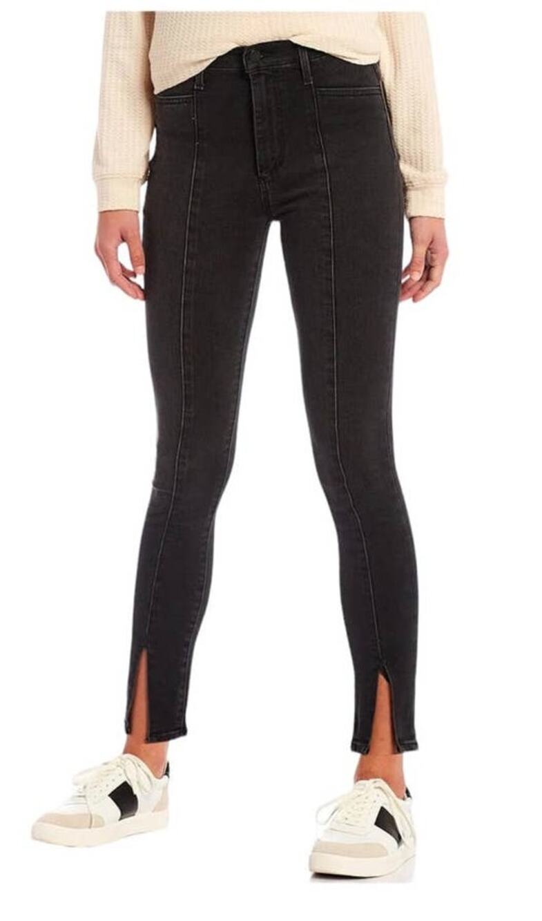 Joe's Jeans The Bella 11" high rise skinny ankle split front gray size 26